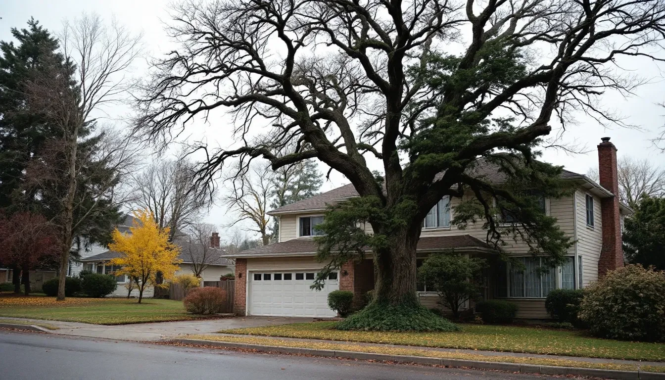 Crane Assisted Tree Removal in Livonia